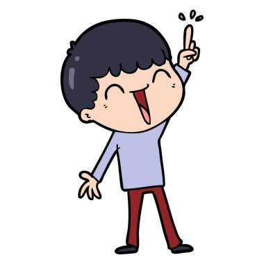 vektör çizim karikatür mutlu adam