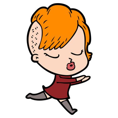 çizgi film güzel hippi kız