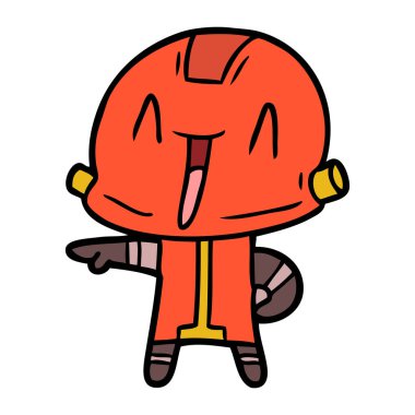 Çizgi film robotunun vektör çizimi