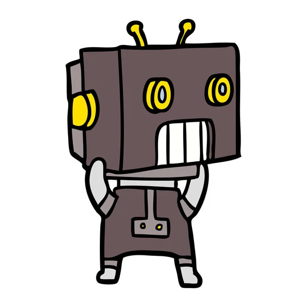 Ilustración Vectorial Del Robot Dibujos Animados — Archivo Imágenes Vectoriales