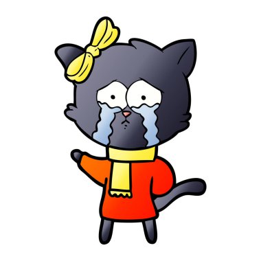 Çizgi film kedisinin vektör çizimi