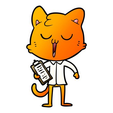 vektör çizim karikatür kedi şarkı