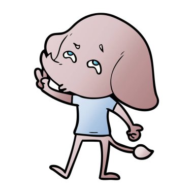 çizgi film fil hatırlamak vektör çizim