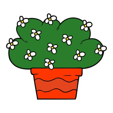 Çizgi film bitkisinin vektör çizimi