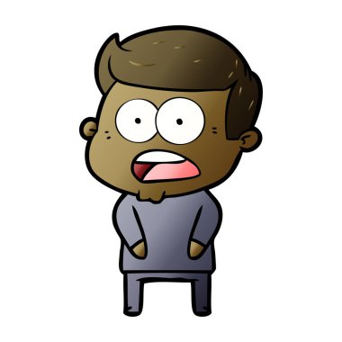 vektör çizim karikatür dostum şok