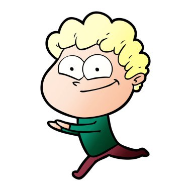 vektör çizim karikatür mutlu adam