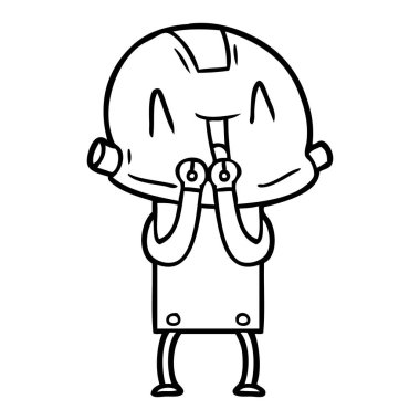 Çizgi film robotunun vektör çizimi