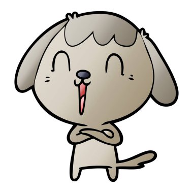 Çizgi film köpeğinin vektör çizimi