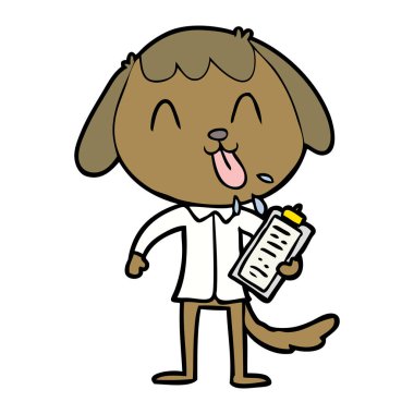 Çizgi film köpeğinin vektör çizimi