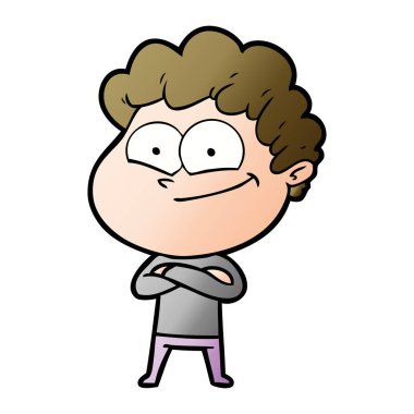 vektör çizim karikatür mutlu adam