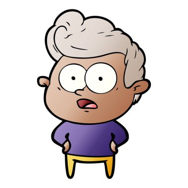 vektör çizim karikatür bakan adam