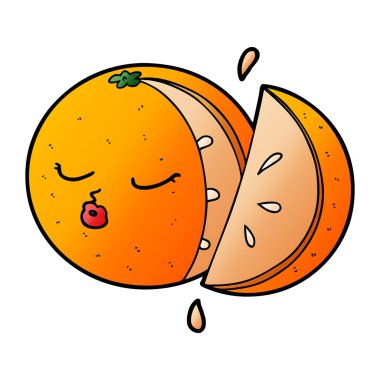 çizgi film turuncu vektör çizim