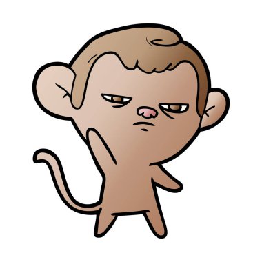 Çizgi film maymununun vektör çizimi