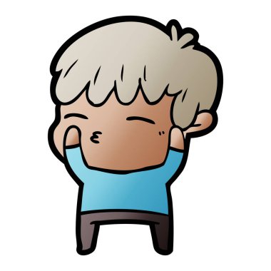 vektör çizim karikatür meraklı çocuk