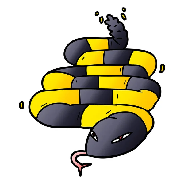 Ilustração Vetorial Serpente Dos Desenhos Animados —  Vetores de Stock