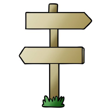 vektör çizim karikatür işareti yazı