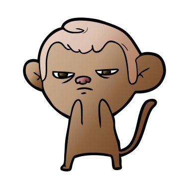 Çizgi film maymununun vektör çizimi