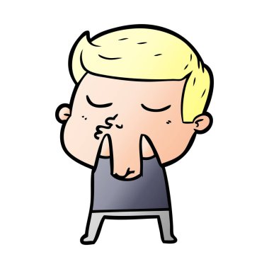 surat asmayı karikatür modeli adam