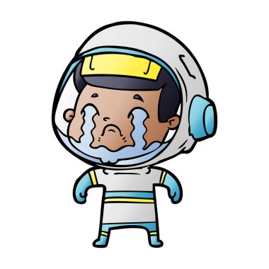 Çizgi film astronotunun vektör çizimi