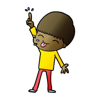 mutlu çizgi film çocuk vektör çizim