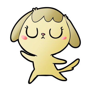 Çizgi film köpeğinin vektör çizimi