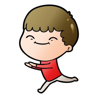 vektör çizim karikatür mutlu çocuk