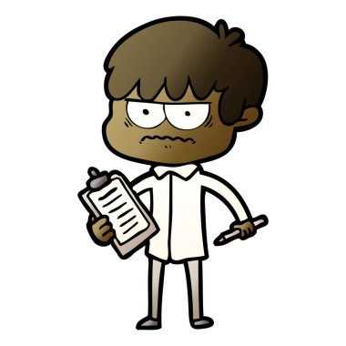 rahatsız çizgi film çocuk vektör çizim