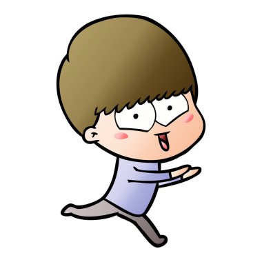 vektör çizim karikatür mutlu çocuk