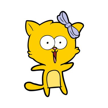 Çizgi film kedisinin vektör çizimi