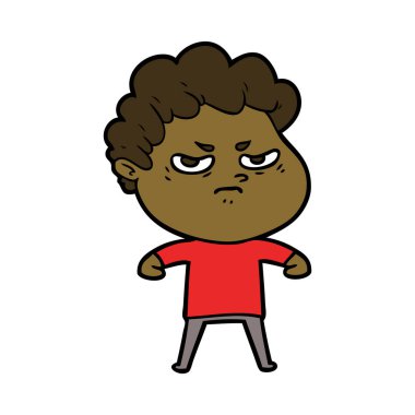 vektör çizim karikatür kızgın adam