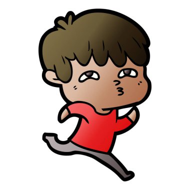 vektör çizim karikatür meraklı adam