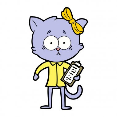 Çizgi film kedisinin vektör çizimi