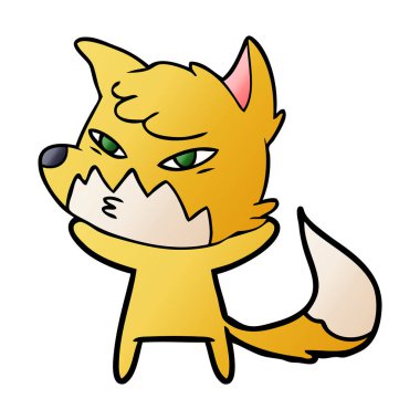 Akıllı karikatür fox vektör çizim