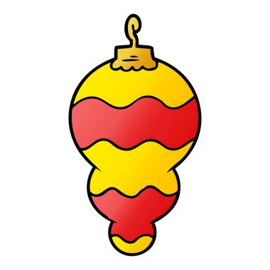 vektör çizim karikatür Noel dekorasyon