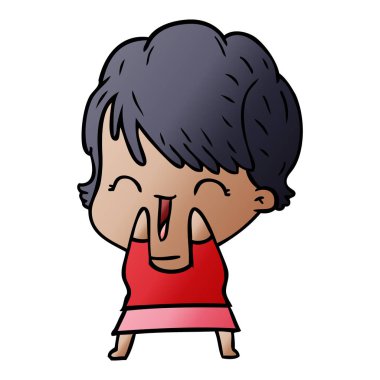 vektör çizim karikatür komik kadın