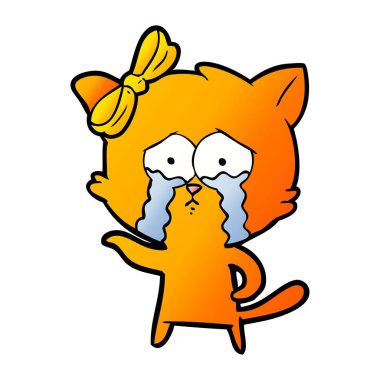 Çizgi film kedisinin vektör çizimi