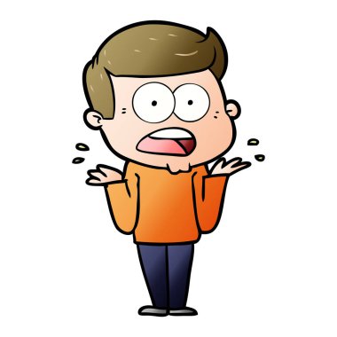 vektör çizim karikatür dostum şok