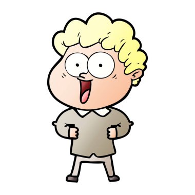 vektör çizim karikatür mutlu adam