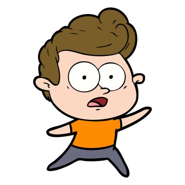 vektör çizim karikatür bakan adam