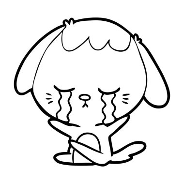 Çizgi film köpeğinin vektör çizimi