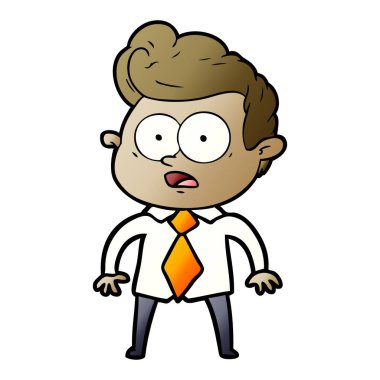 vektör çizim karikatür bakan adam