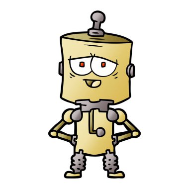 Çizgi film robotunun vektör çizimi