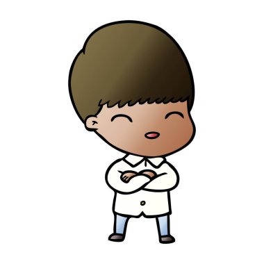 mutlu çizgi film çocuk vektör çizim