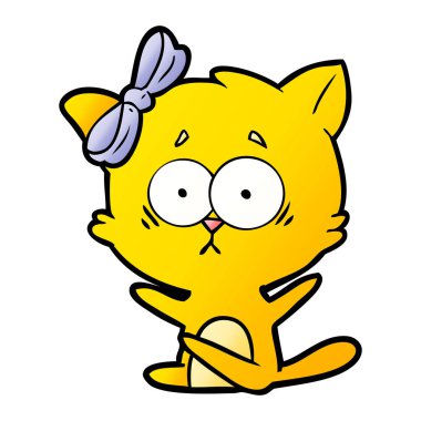 Çizgi film kedisinin vektör çizimi