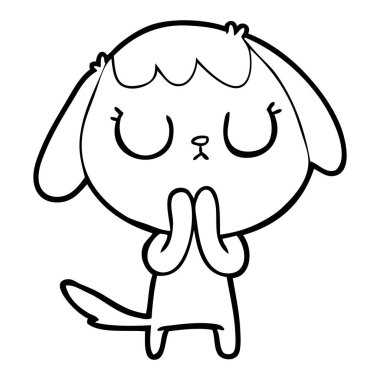 Çizgi film köpeğinin vektör çizimi