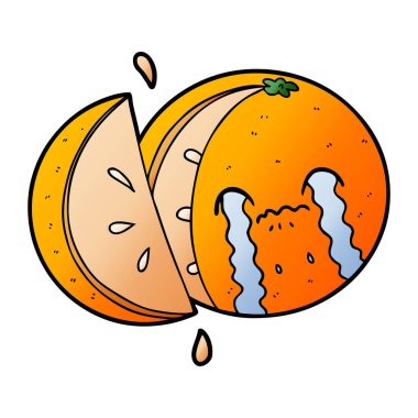 çizgi film turuncu vektör çizim