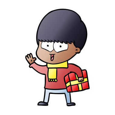 vektör çizim karikatür mutlu çocuk