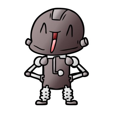 Çizgi film robotunun vektör çizimi