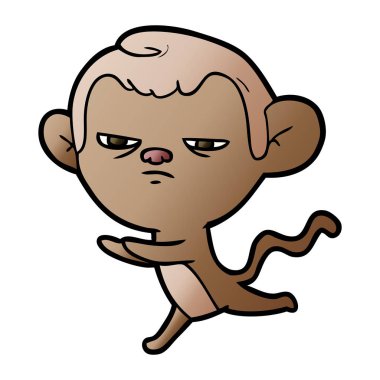 Çizgi film maymununun vektör çizimi