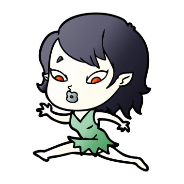 sevimli çizgi vampir kız